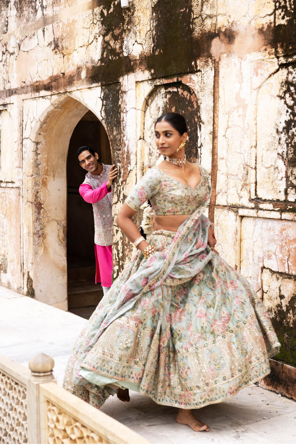 Glistening Garden Lehenga