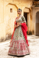 Radiant Vermilion Lehenga