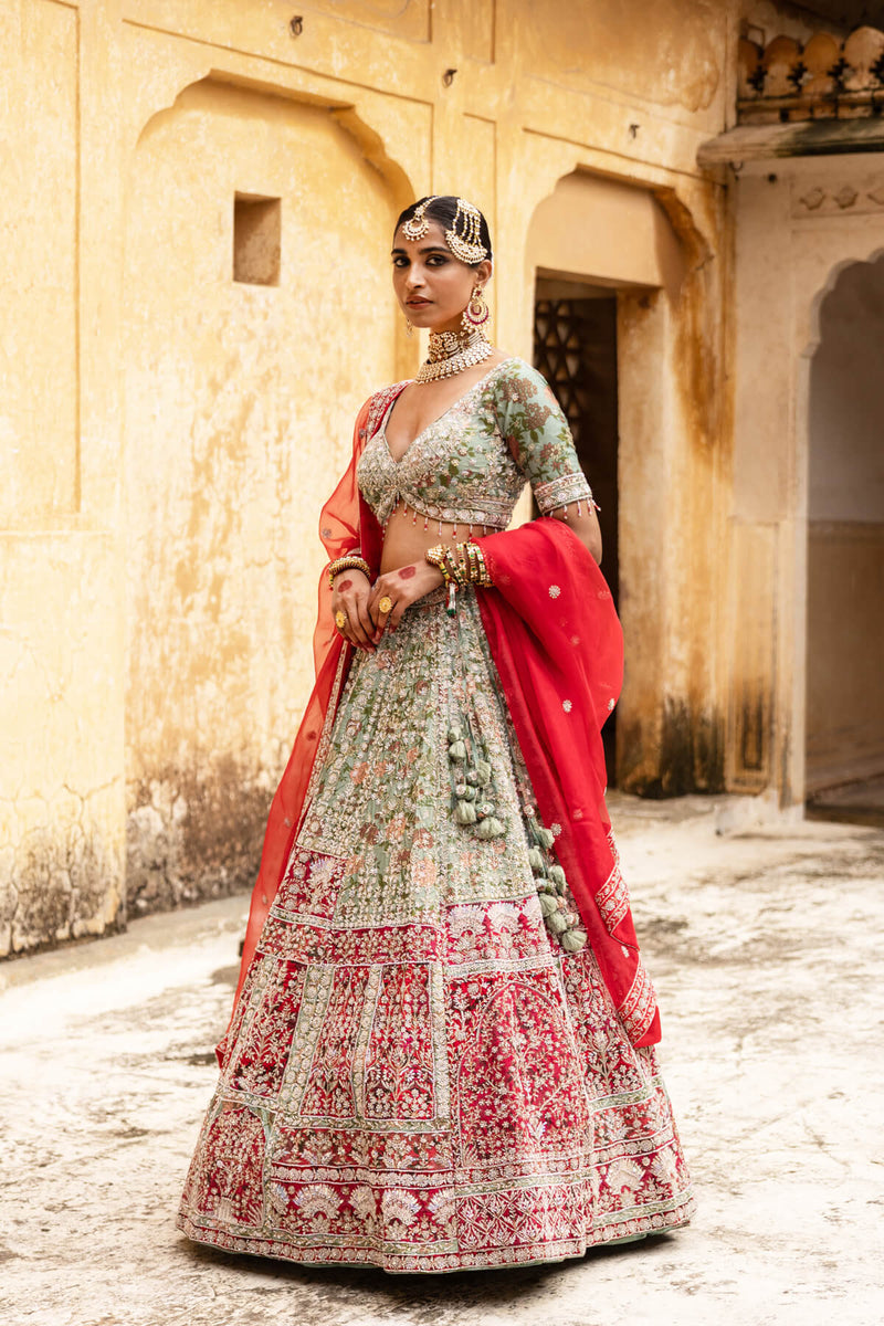 Radiant Vermilion Lehenga