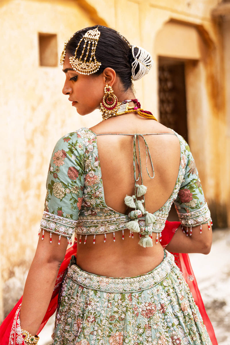Radiant Vermilion Lehenga