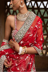 Eclipsed Ruby Wedding Lehenga