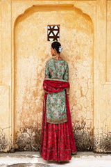 Mul Silk Regal Bridal Sharara Set