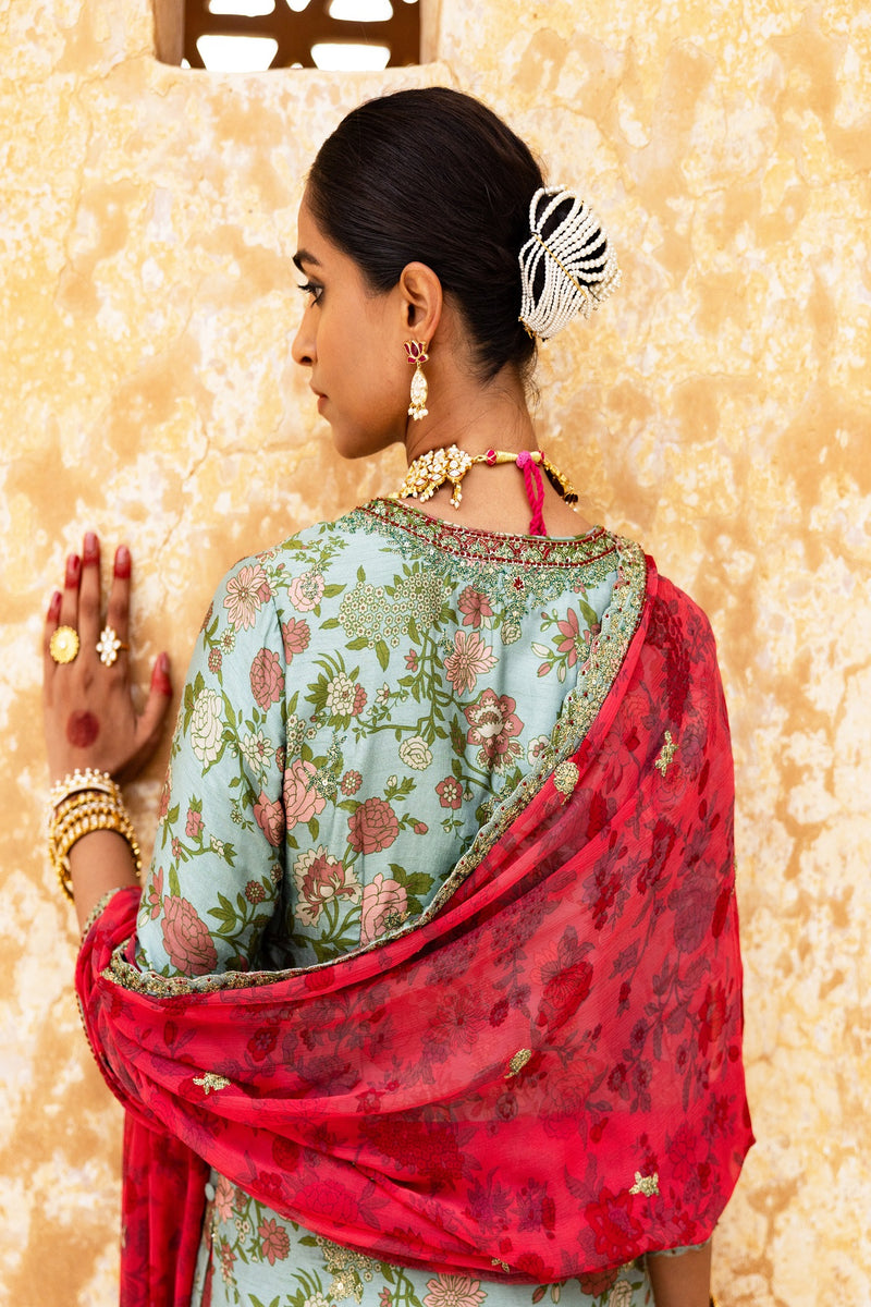Mul Silk Regal Bridal Sharara Set