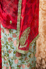 Mul Silk Regal Bridal Sharara Set