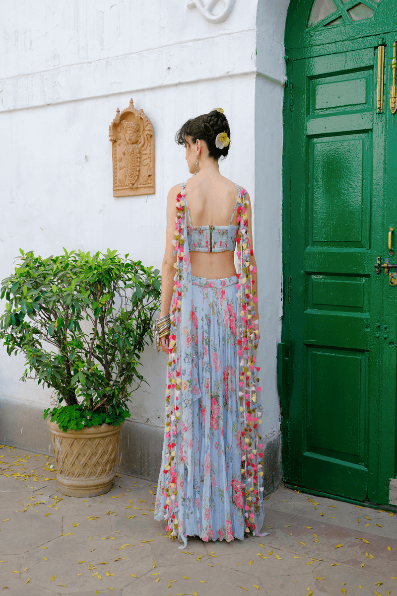 Clarisse Veil Lehenga