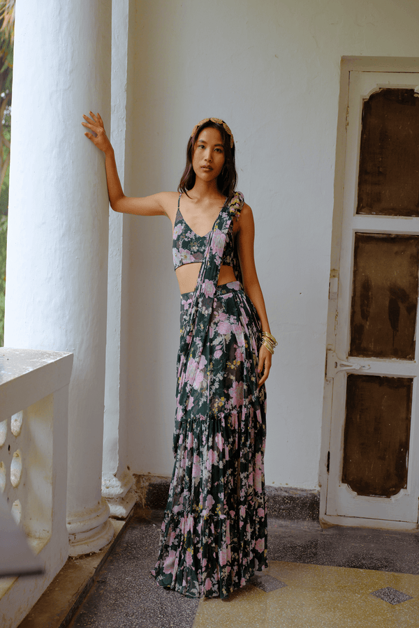 Sylvie Mirage Drape Saree