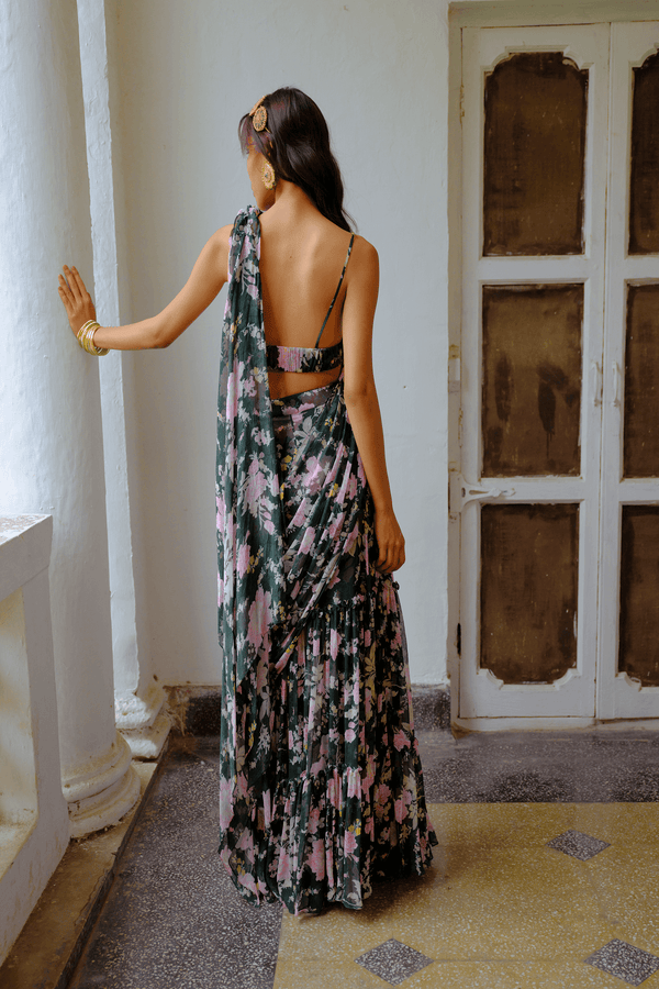 Sylvie Mirage Drape Saree