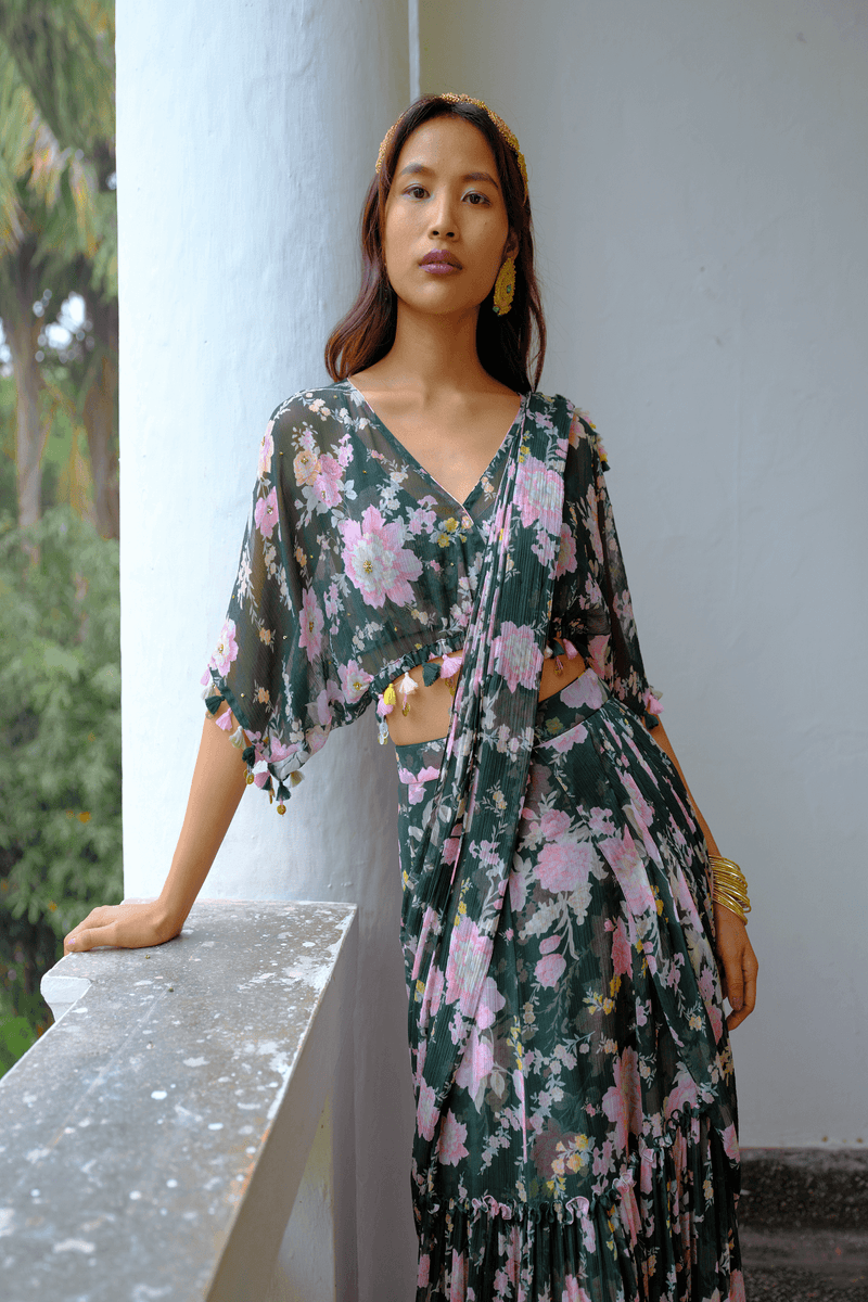 Sylvie Mirage Drape Saree