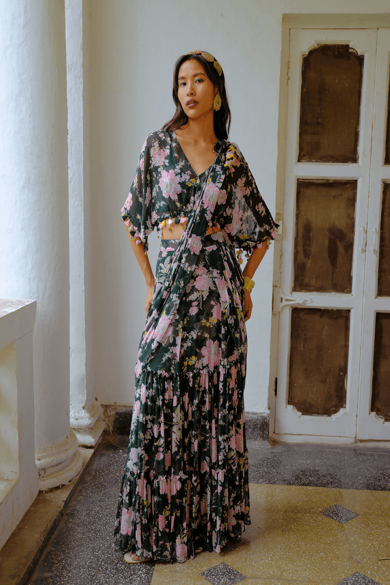 Sylvie Mirage Drape Saree