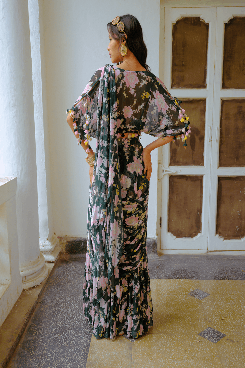 Sylvie Mirage Drape Saree