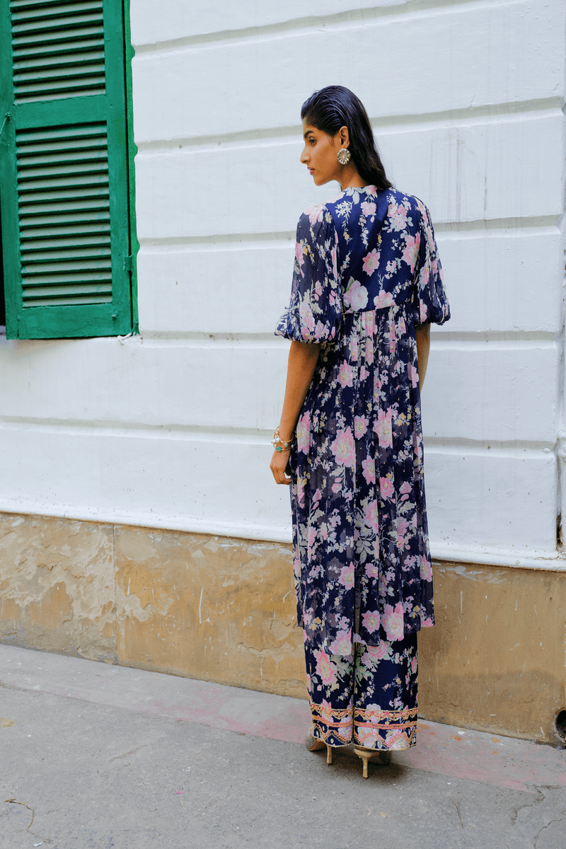 Navy Blue Kurta Set