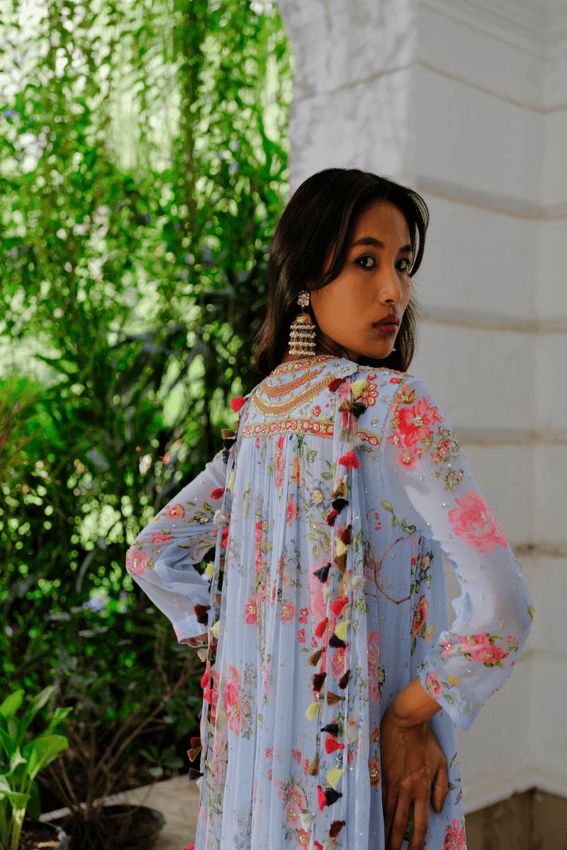Cloudburst Chiffon Suit Set