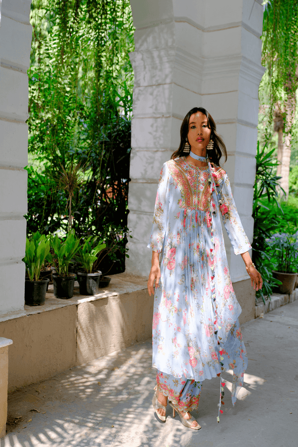 Cloudburst Chiffon Suit Set