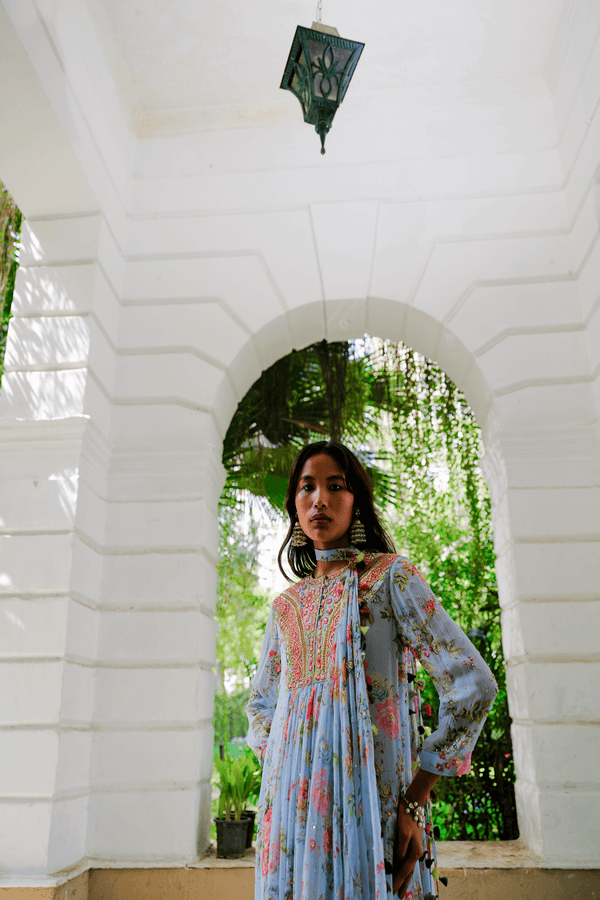 Cloudburst Chiffon Suit Set