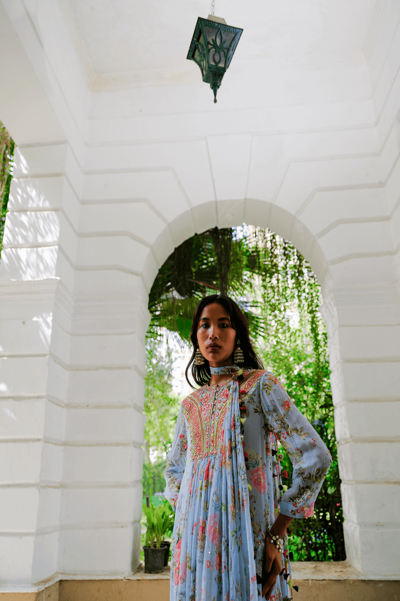 Cloudburst Chiffon Suit Set