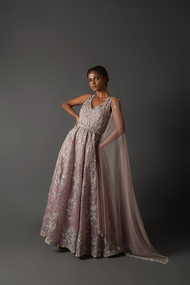 Luminous Cascade Gown