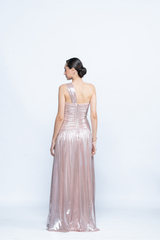 Blush Lumière One-Shoulder Gown