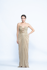 Étoile Gold Drape Gown