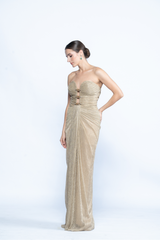 Étoile Gold Drape Gown