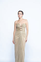 Étoile Gold Drape Gown