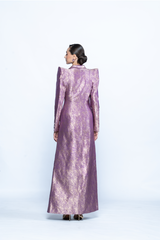 Imperial Amethyst Brocade Coat Dress