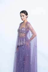 Lavender Étoile Cape Co-Ord Seta