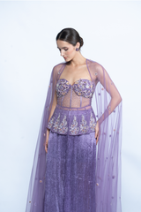 Lavender Étoile Cape Co-Ord Seta