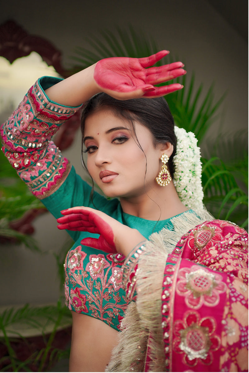 Rawsilk Velvet Lehenga