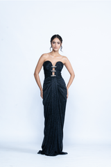 Midnight Muse Drape Gown
