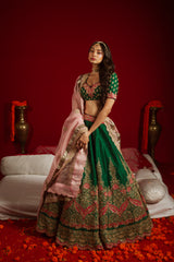 Emerald Blush Enchantment Lehenga