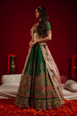 Emerald Blush Enchantment Lehenga