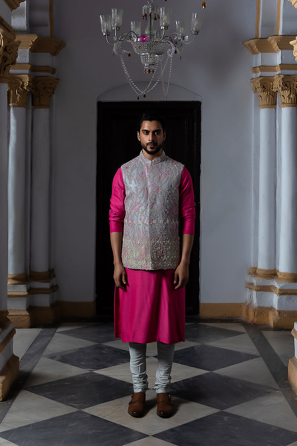 Pink Mens Kurta Set