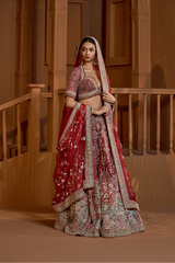 Scarlet Enchantment Lehenga
