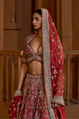 Scarlet Enchantment Lehenga