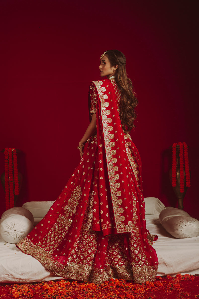 Crimson Opulence Lehenga