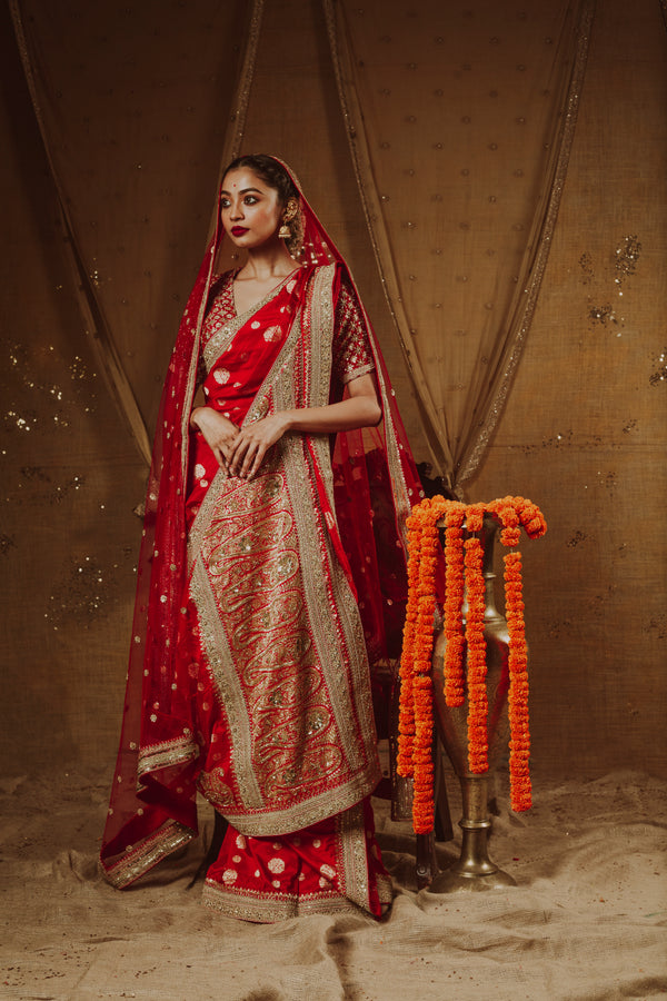 Crimson Royale Saree