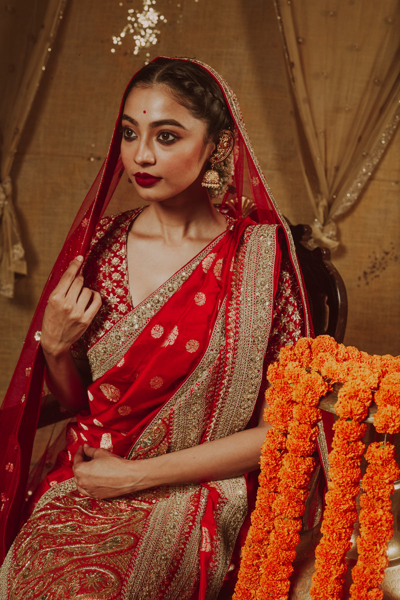 Crimson Royale Saree