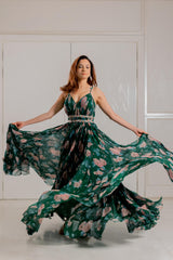 Emerald Blossom Enchantment Gown