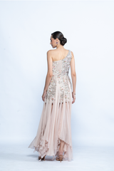 Whisper Bloom One-Shoulder Dress