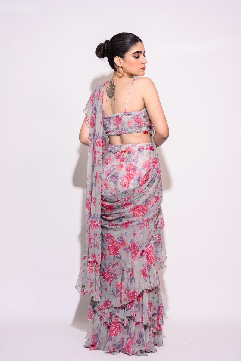 Grey Saree
