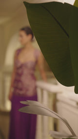 Imperial Amethyst Brocade Coat Dress
