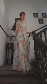 Clarisse Veil Lehenga