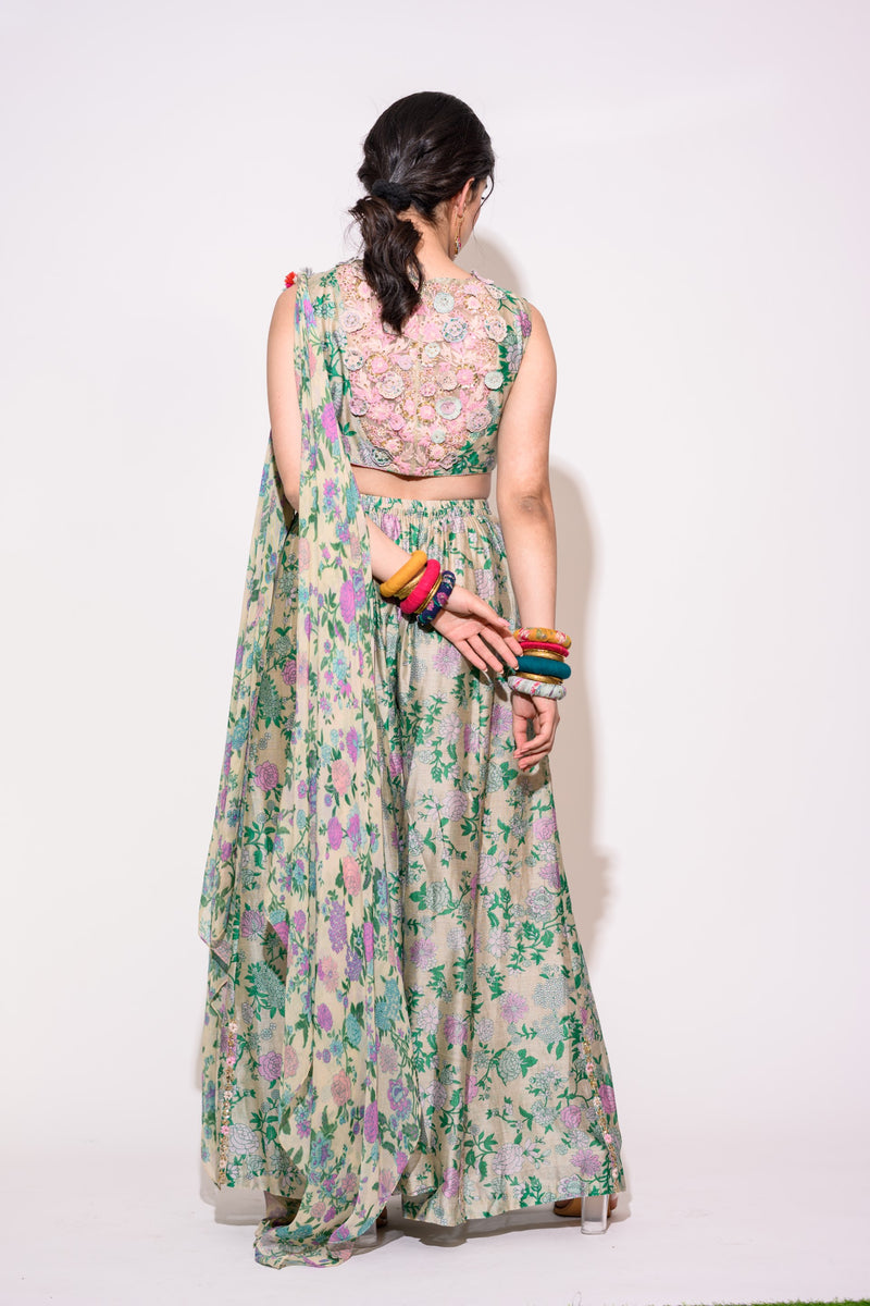 Light Green Pallazzo Set
