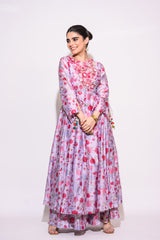 Printed Lilac Silk full set