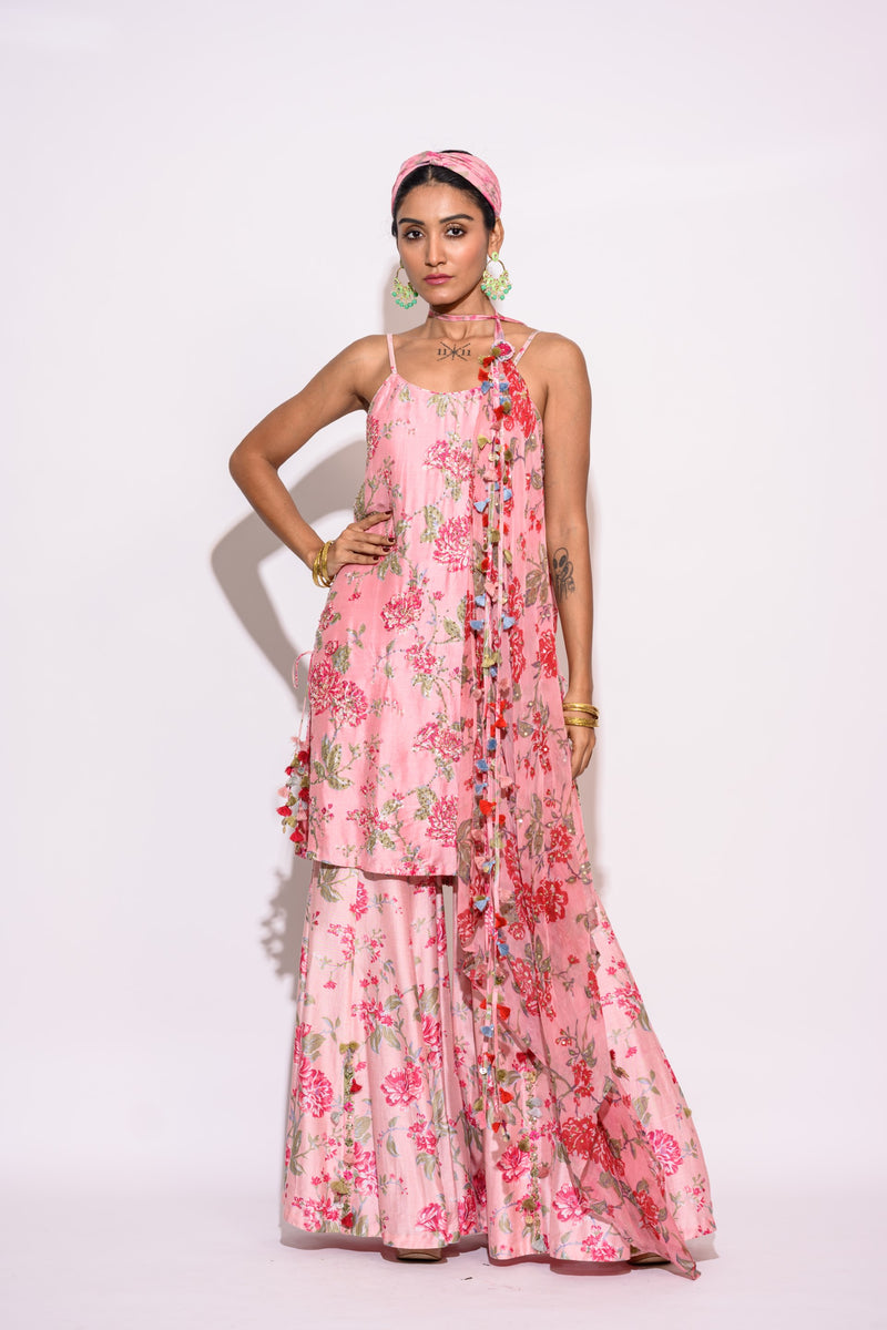 Pink Sharara Set
