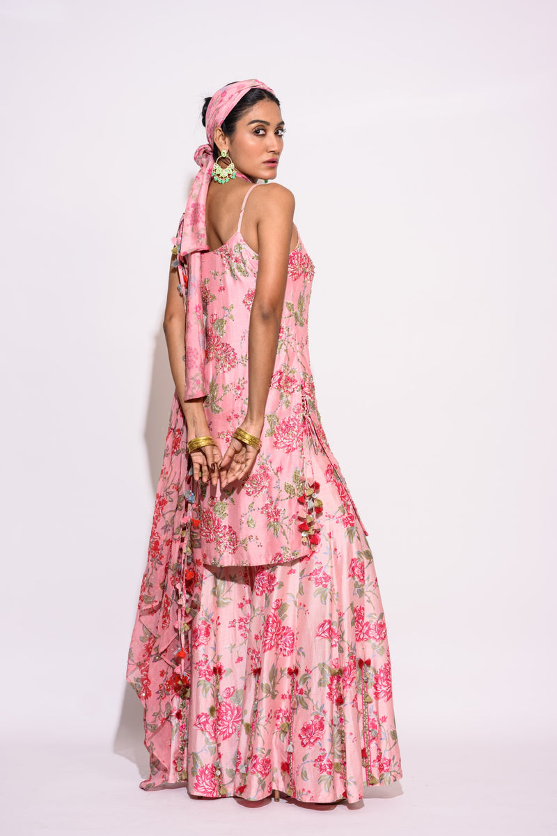 Pink Sharara Set